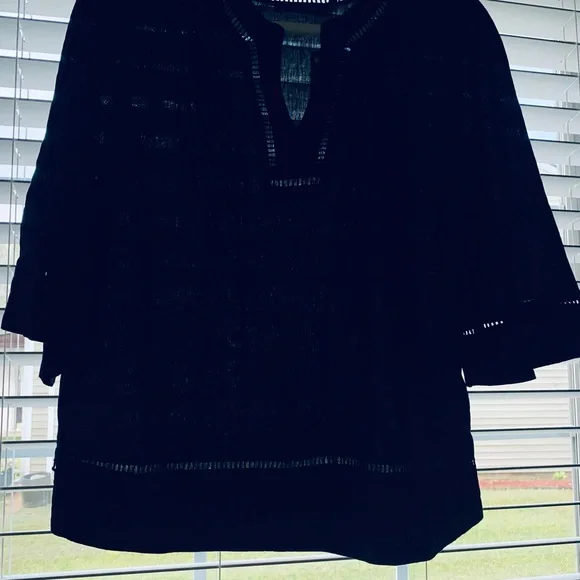 Lauren Ralph Lauren Women's Shirt Tunic Top, Split Round Neck Blouse 100% Linen - Picture 2 of 5